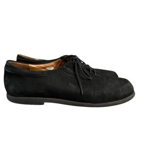 Berkemann Black Nubuck Leather Lace Up Oxford Shoes Made in Hungary Women's 6.5